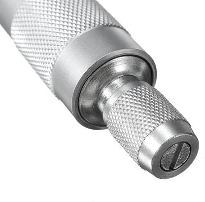 EISCO Micrometer Screw Gauge With Lock - Nickel Plated Brass, 0-25mm X 0.01mm