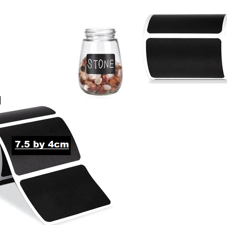50 OR 25 Pieces Set Black PVC Sticker Waterproof Chalkboard Kitchen Spice Label Stickers Home Jars Bottles Tags Blackboard Labels Stickers