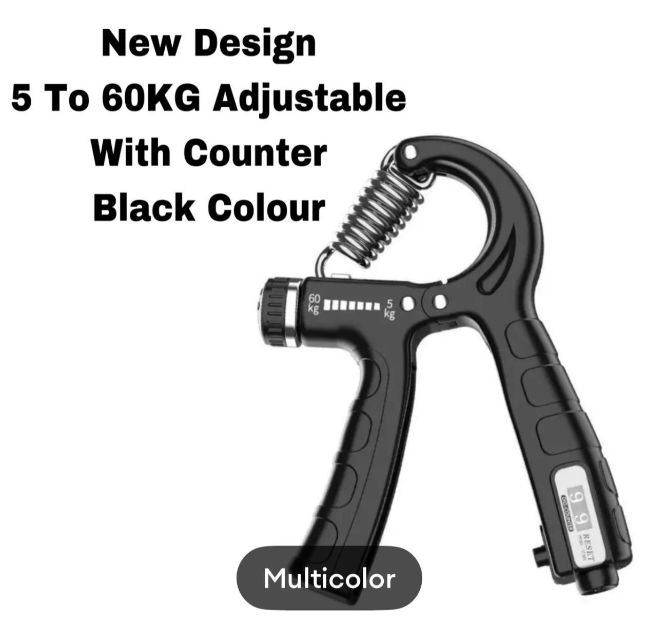 Automatic Counting Hand Gripper Adjustable Resistance Automatic Counting Non-Slip Hand Grip Strength Trainer Fingers Wrist Forearm Exerciser Workout Gear Home Gym Exercise Equipment Hand Gripper 5-60KG Automatic Non-Slip hand strengthen