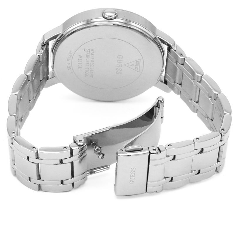 Guess Nova Silver Dial Silver Stainless Steel Watch For  display picture 1