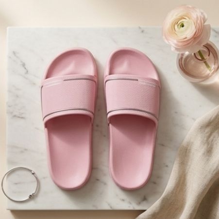 Luxury Crown Design Waterproof Microfiber House Slippers for Women, Comfortable Soft Sole Flip Flops