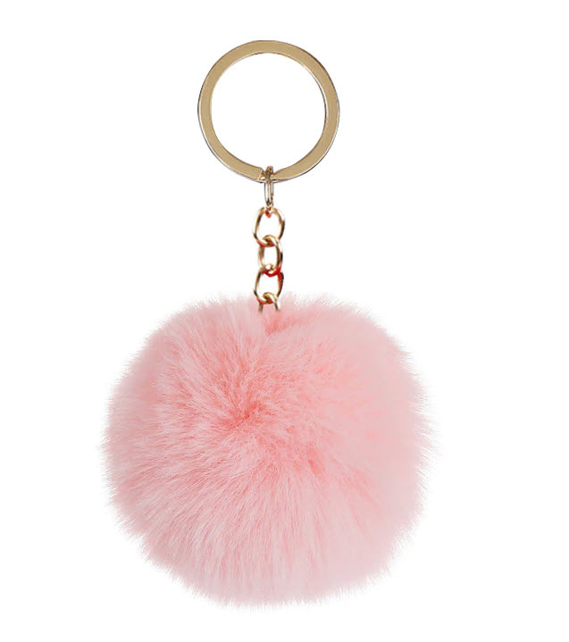 Fluffy Fur Keychain Soft Faux Fur Ball Car Keyring Pompom Key Chains Key holder Women Bag Pendant Jewelry Gifts