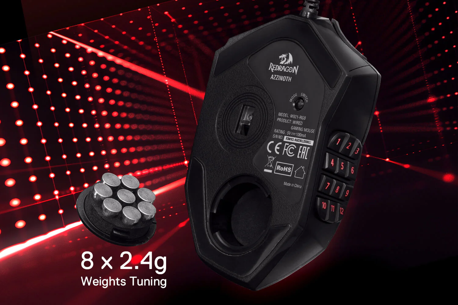 Redragon AZZINOTH M921 Wired RGB Gaming Mouse with 12 Side Macro Keys 12400 Dpi Wired RGB MMO Gaming Mouse 15 dfe2ece15d1baa1a35f4f145bf4af7cb