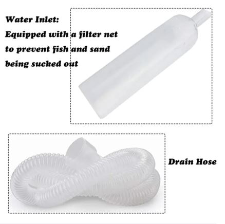 Aquarium Cleaner Tool Siphon Gravel Suction Pipe Filter for Fish Tank, Vacuum Water Change Pump Tools Best Cleaning Tool For Aquarium