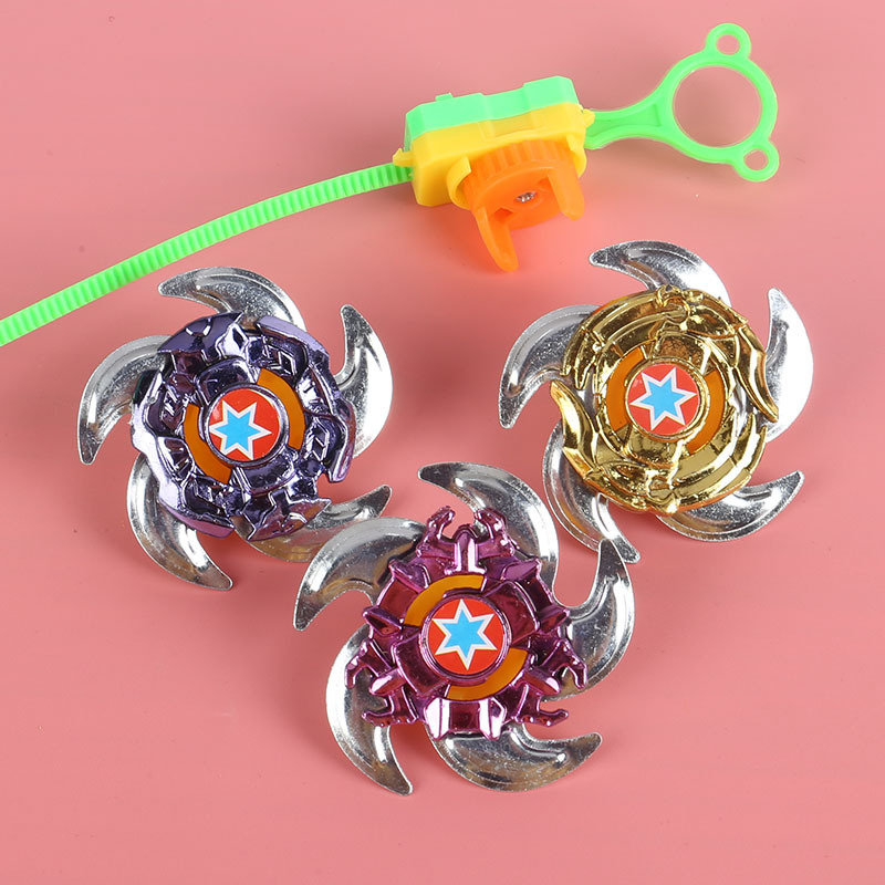 2 Pcs Set - Classic 2 Beyblade With 2 Launcher Super Speed Metal Blade Battle Spinning Toy - Mini Size Spin Bey blade burst Be Blade Toys Set For Kids Boys Girls Baby Fun and Fighting