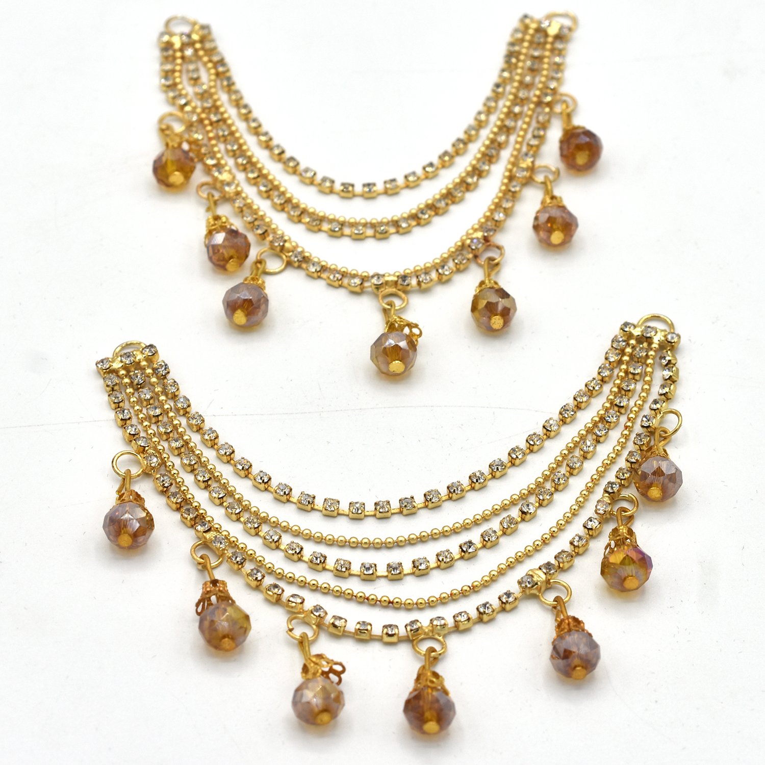 golden Plated Bridal Sahara Jhoomar (Pair)