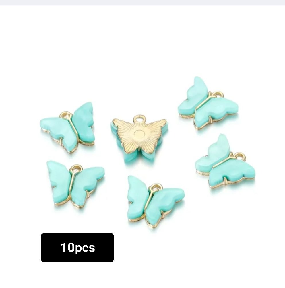 Butterfly Charms For Jewelry Making HOTTEST SALE 10pcs/lot High Quality Acrylic Butterfly Charms For Jewelry Making Bracelet Making Charms DIY Animal Pendant Handmade Jewelry For Necklace Bracelet By SAMS