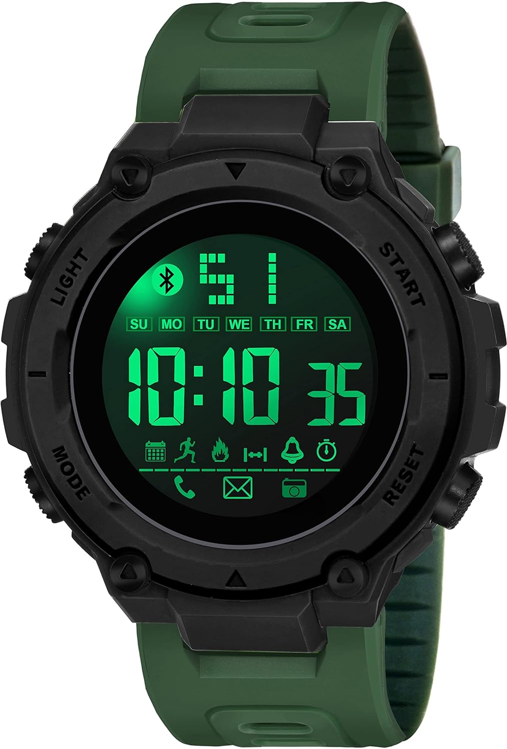 Men's Digital Sport Watches Waterproof Military Style LED Backlight Rubber Strap Big Numbers Display Digital Watch For Men