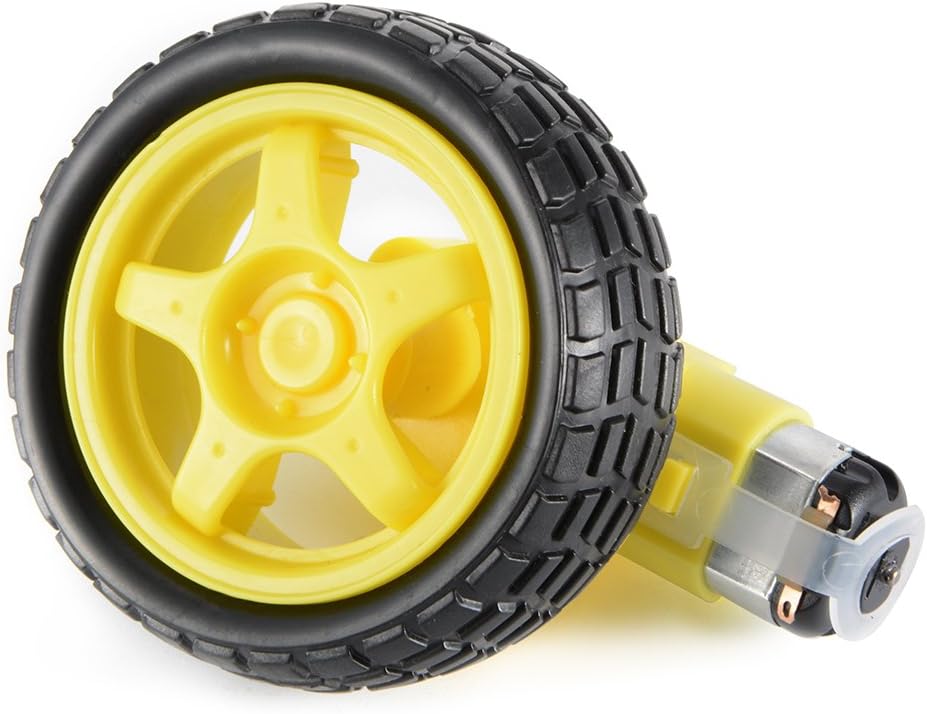 Yellow RC Car TT Gear Motor DC 6V-12V Robot Smart Robot Car Tyre Wheel Gear Motor Set DC