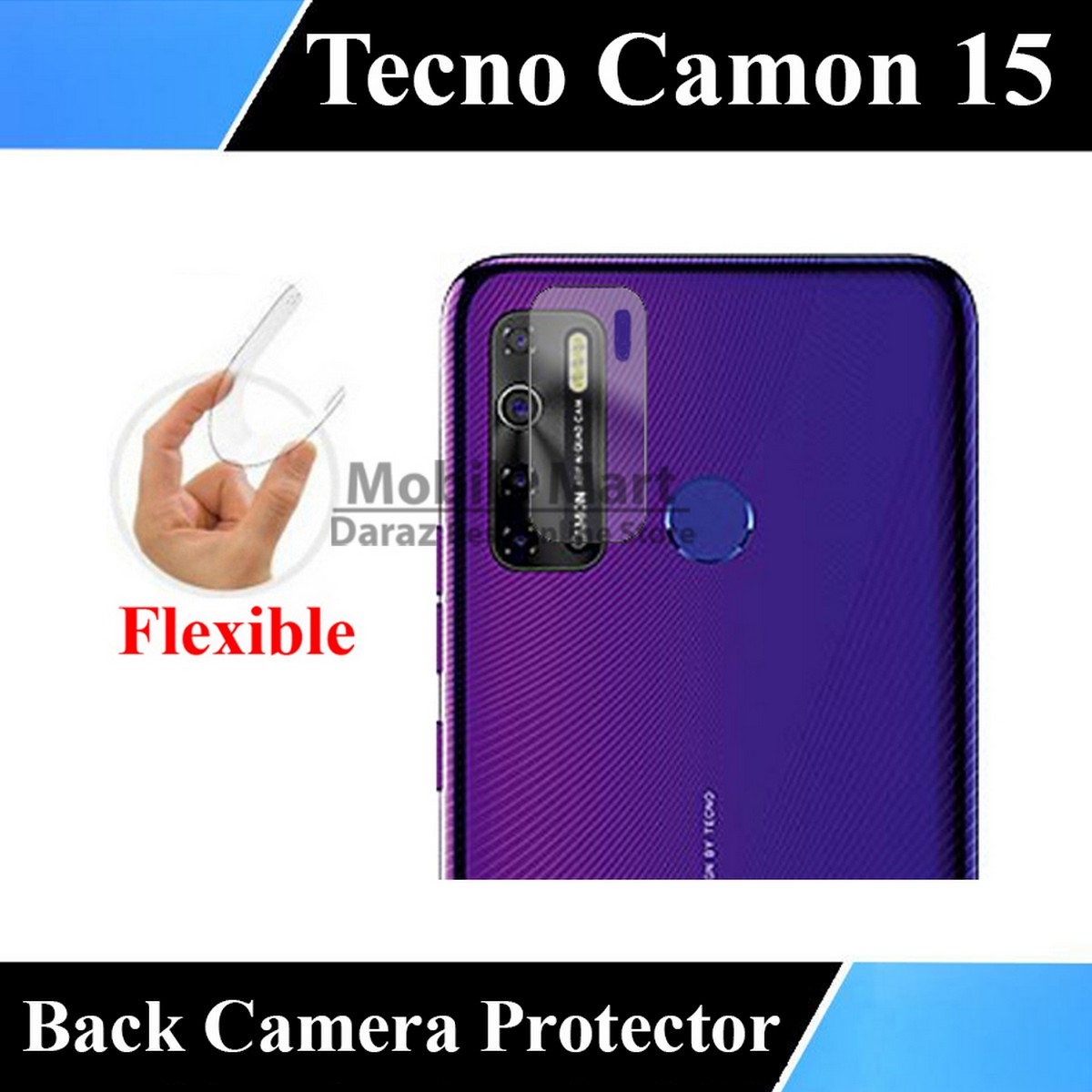 tecno camon 15 back camera glass