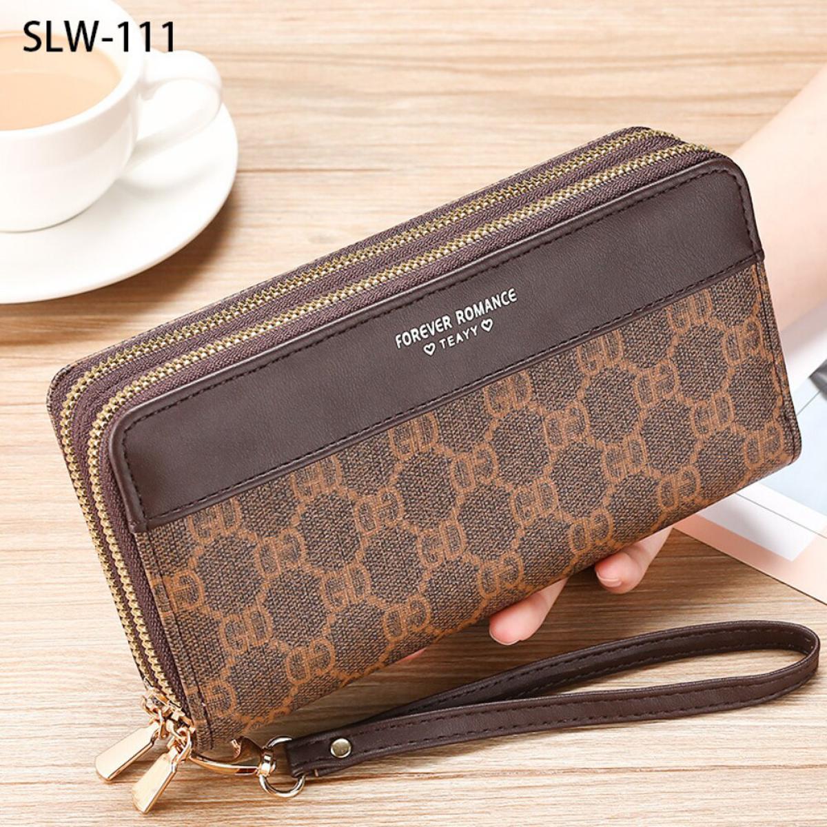 Double Zipper Printed Large space Fashioned Quilted Phone Wallets || Ladies hand wallets PU clutch multicolor imported quality ladies purse