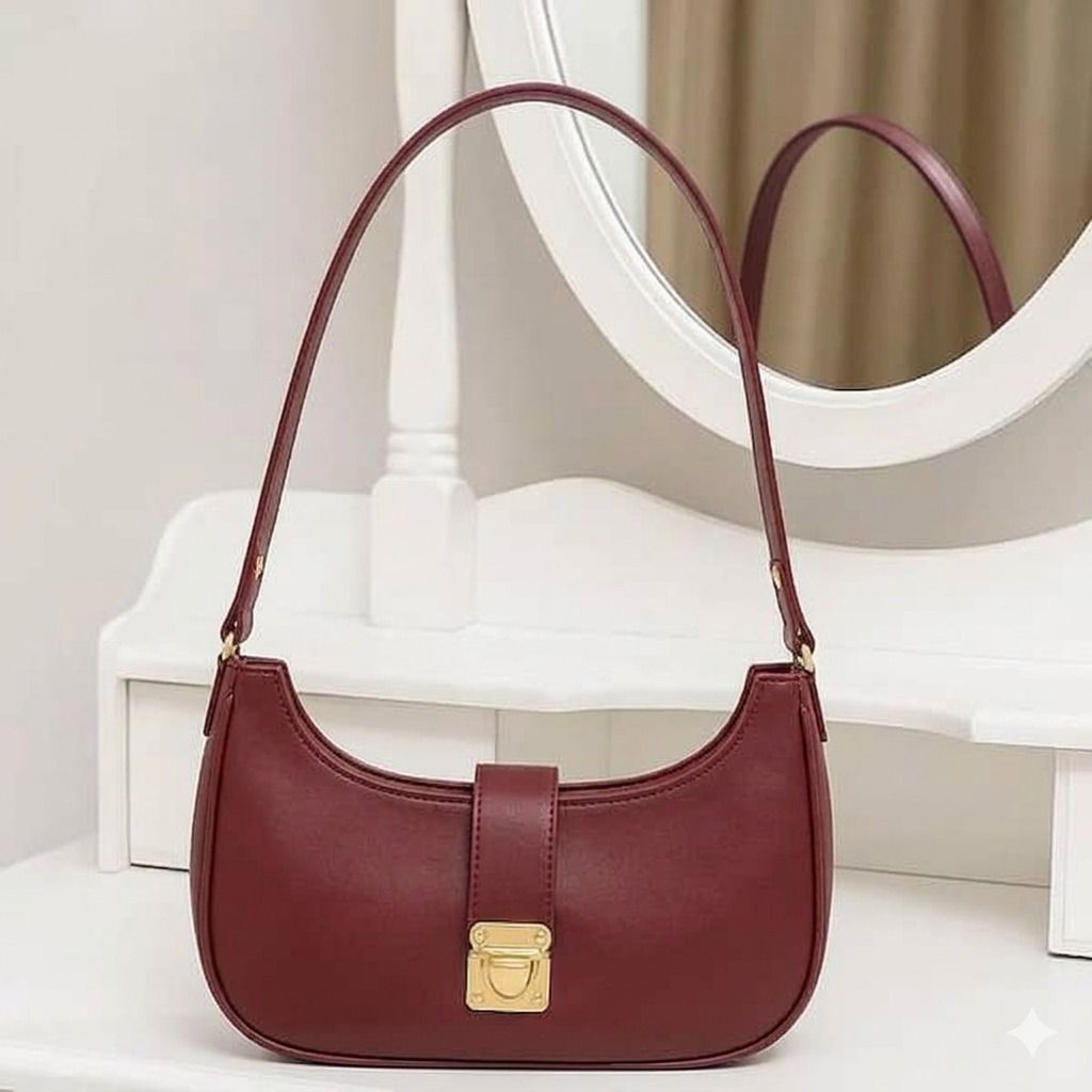 Luxury Crescent Half-Moon Shoulder Bag – Premium Minimalist Underarm Crossbody Bag for Women
