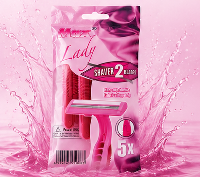 Original MAX Lady Razor 5 Piece Bikini Razor Woman Razor Shaver Safety Female Hair Removal Double Blades Hair Razor Machine Mini Shaving Razor