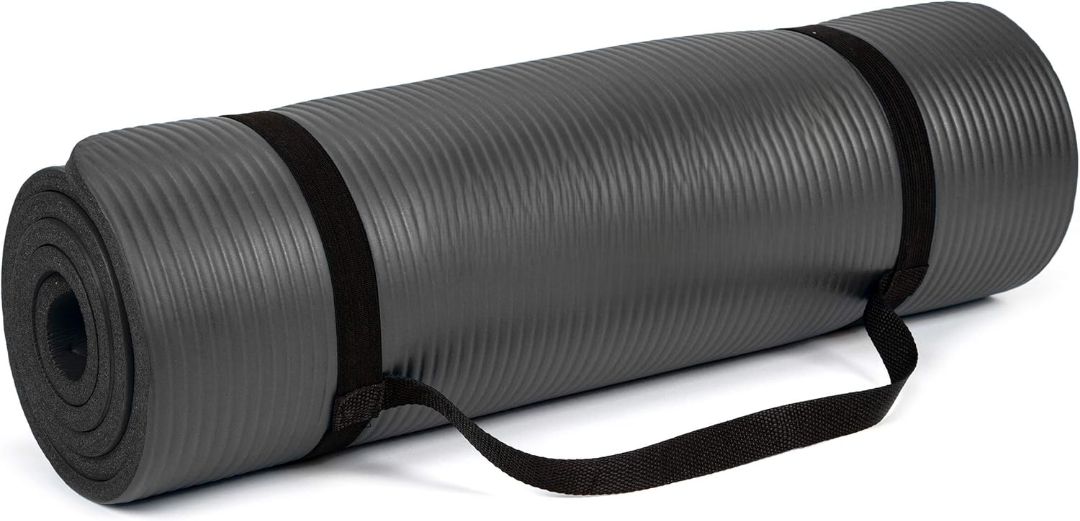 12MM Extra Thick Yoga Mat | Anti-Slip Gym Mat | Exercise Mat with Free Carrying Strap | Best for Gym & Home Workout