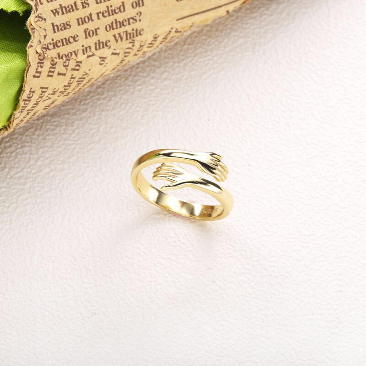 Hug Type Rings The Jewels Gallery Loving Couple Hug Rings - Adjustable Retro Hug Style ...