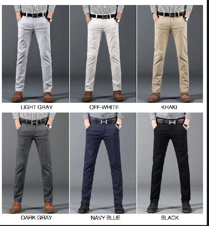 Men’s Casual Slim-Fit Trousers Stylish Stretchable Formal & Casual Pants in Multiple Colors Office & Streetwear
