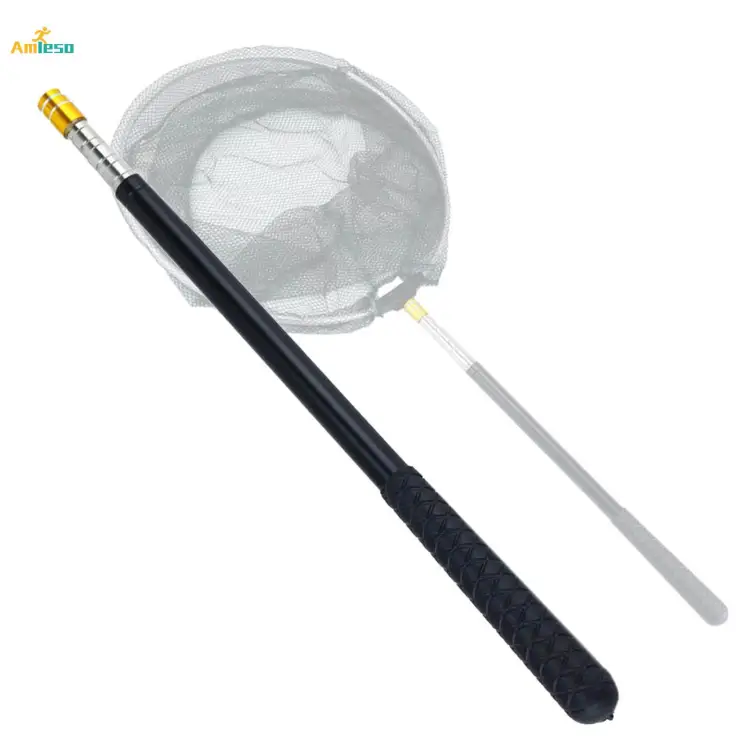 Fishing Net Pole Retractable Accs with 8mm Thread Connector Telescoping