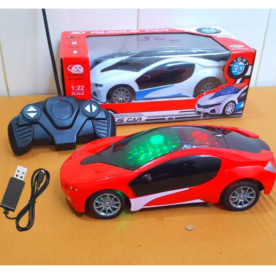 3D Famous Car Remote Control Car With 3D Lights Rechargeable