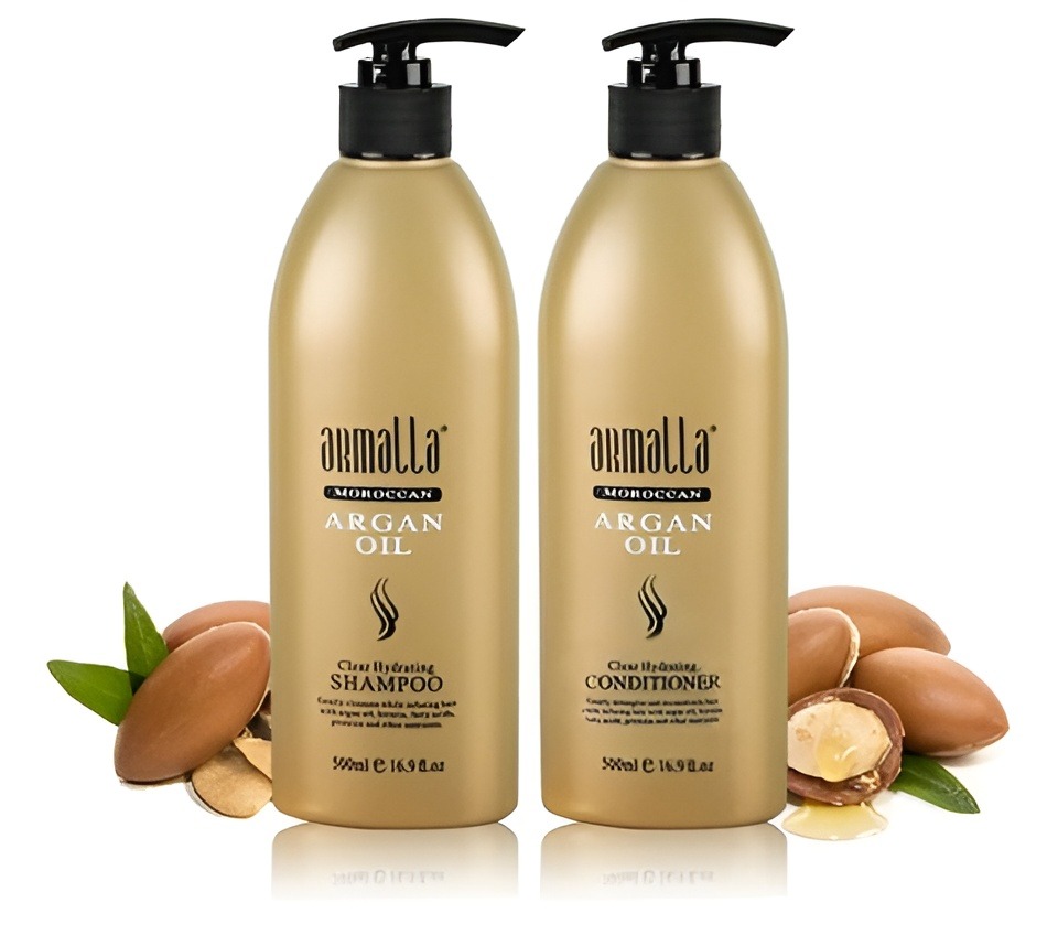 Armalla Argan Oil Moroccan Clear Hydrating Shampoo + Conditioner 500ml ...