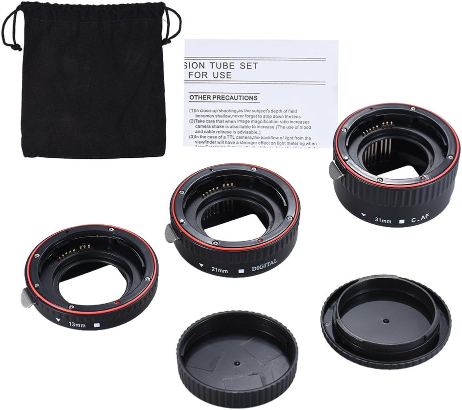 Topiky Makro Verlängerungsrohr Set 13mm/21mm/31mm - Autofokus Adapter Für Canon EF/EF-S Objektive