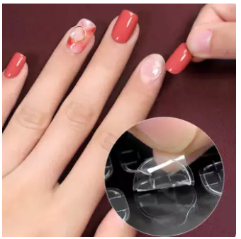 100 Glue Dots Fakee Nails Sticker Transparent Double Sided Adhesive Tapes Stickers Falsee Nail Tips Extension Stick Tools.