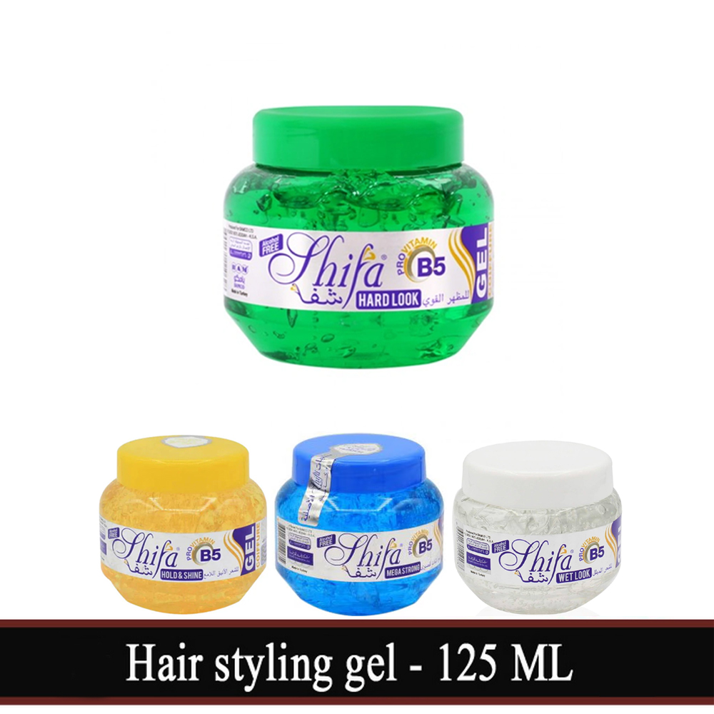 PROFESSIONAL Hair Styling Gel - 125 ML - Extreme Strong and Medium Hold Hair Wet Look Gel - Long Lasting Defined Natural Flexible Hairstyling Moisturizing Wax For Men Women Girls Ladies