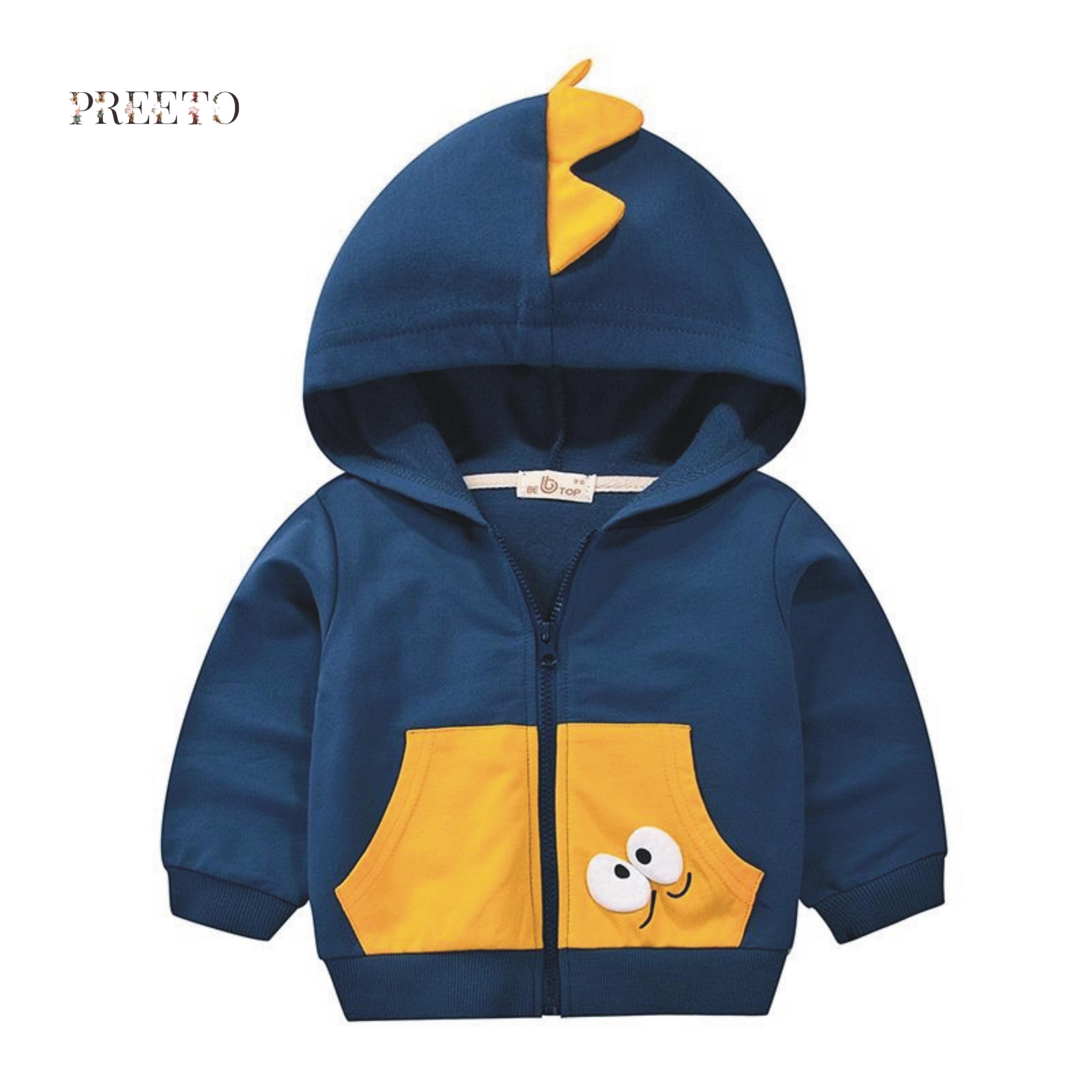 Baby  Cotton Cartoon Zip Front Jacket Hoodie Sweatshirt Knitted