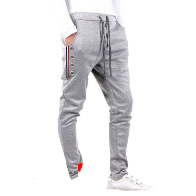MK Garments - Strip Button Sweatpants Stylish Wear  trouser for men