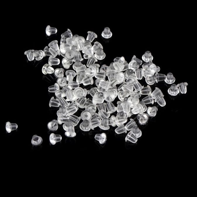 100pcs Earring Back Stopper Set –Bullet-Shaped Jewelry Making Accessories