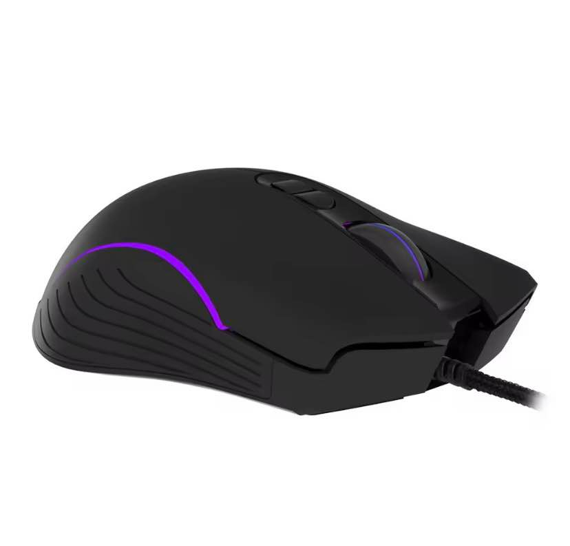 PRO Gaming Mouse RGB with 3200dpi - Breathing LED USB Wired Optical Computer Mouse with 6 Buttons & Braided Wire including Side Buttons laptop, PC, Gaming & Office Use by FunBug