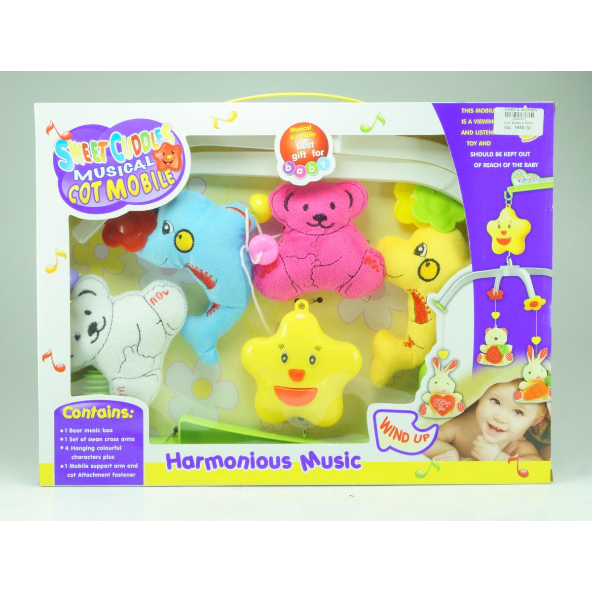 Loving Hut Musical Baby Cot Mobile Hanging Rattles Toy - Battery Operated