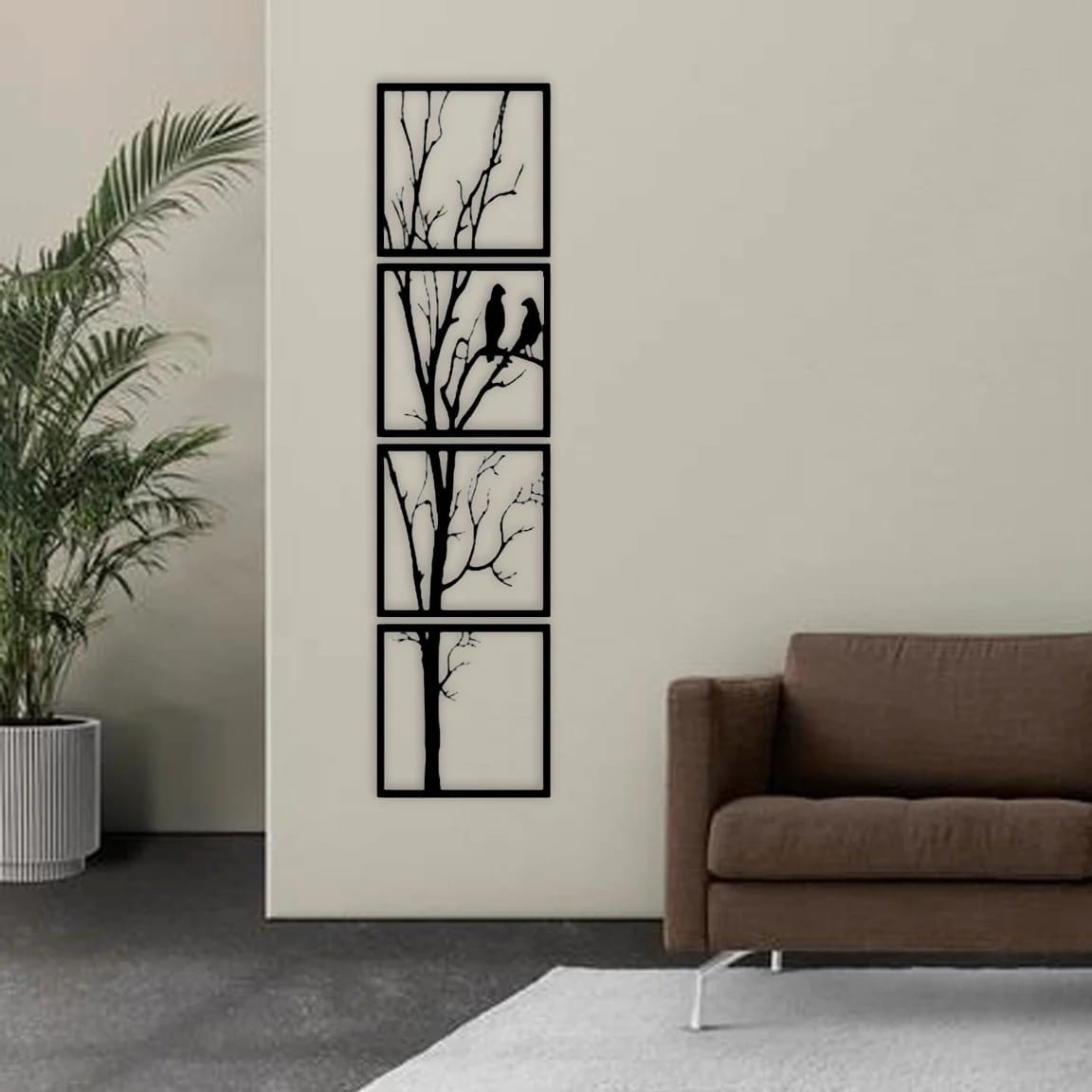 Reboch decor brand 4 bird wooden wall art | 3D Wooden Wall Art , Wall Décor , Wooden Wall Decoration , Laser Cut Decorative Gift Stylish Design Office Living Room I Decorating Items I Decorating Items For Home I Decoration Pieces For Room