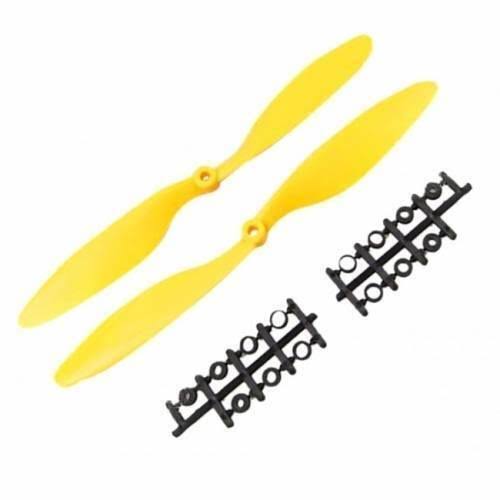 Yellow 1045 Multiaxial ABS blade propellers pair quadcopter airplane