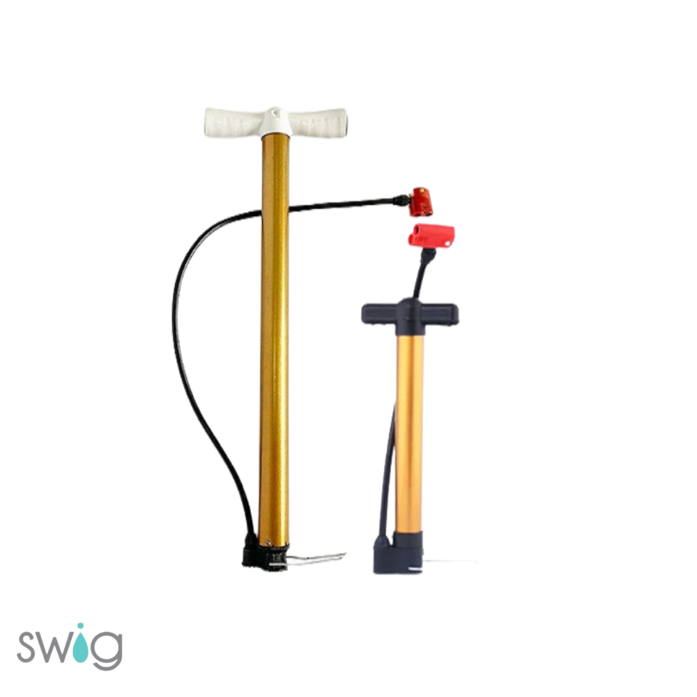 SWIG High-Pressure Bike Pump with LED Light - Portable Air Pump for Cycling, Sports, and Outdoor Activities - Available in Multiple Colors