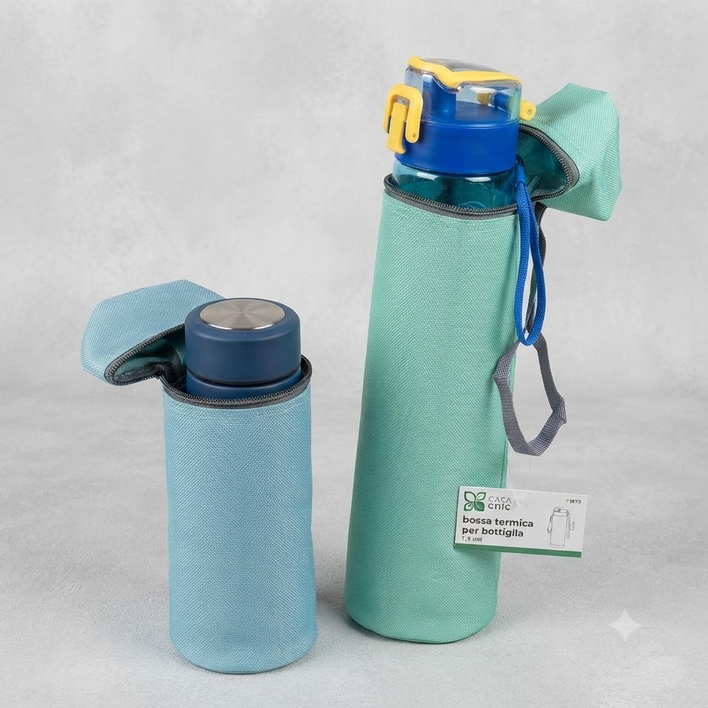 Insulated Bottle Cover with Zipper | Water Bottle Sleeve Bag 500ml & 1.5L | Thermal Bottle Pouch | Reusable Water Bottle Carrier | Protective Bottle Cover | Travel Bottle Holder | Portable Bottle Bag for School, Office & Outdoor