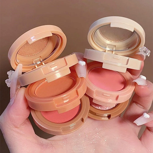 New 3 In 1 Matte Highlighter Blush Palette Pearly Blush Shiny Eyeshadow Multifunctional Face Makeup Palette Female Cosmetics