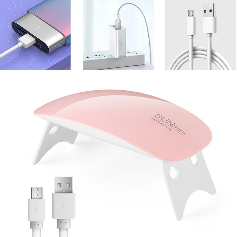 UV LED USB Nail Phototherapy Portable machine - Mini UV LED Nail Lamp Professional LED Gel Nail Dryer with USB Curing Lamp Nail Art Tool Accessory for Home DIY Use |UV LED Gel Varnish Curing Machine