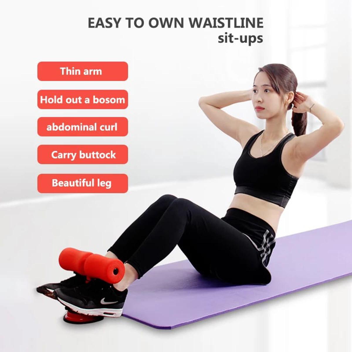 Self-Suction Sit Up Bars Abdominal Core Workout Strength Training Adjustable Sit up Assist Bar Household Fitness Equipment Home Gym Exercise for Men & Women (AMBALA FITNESS)
