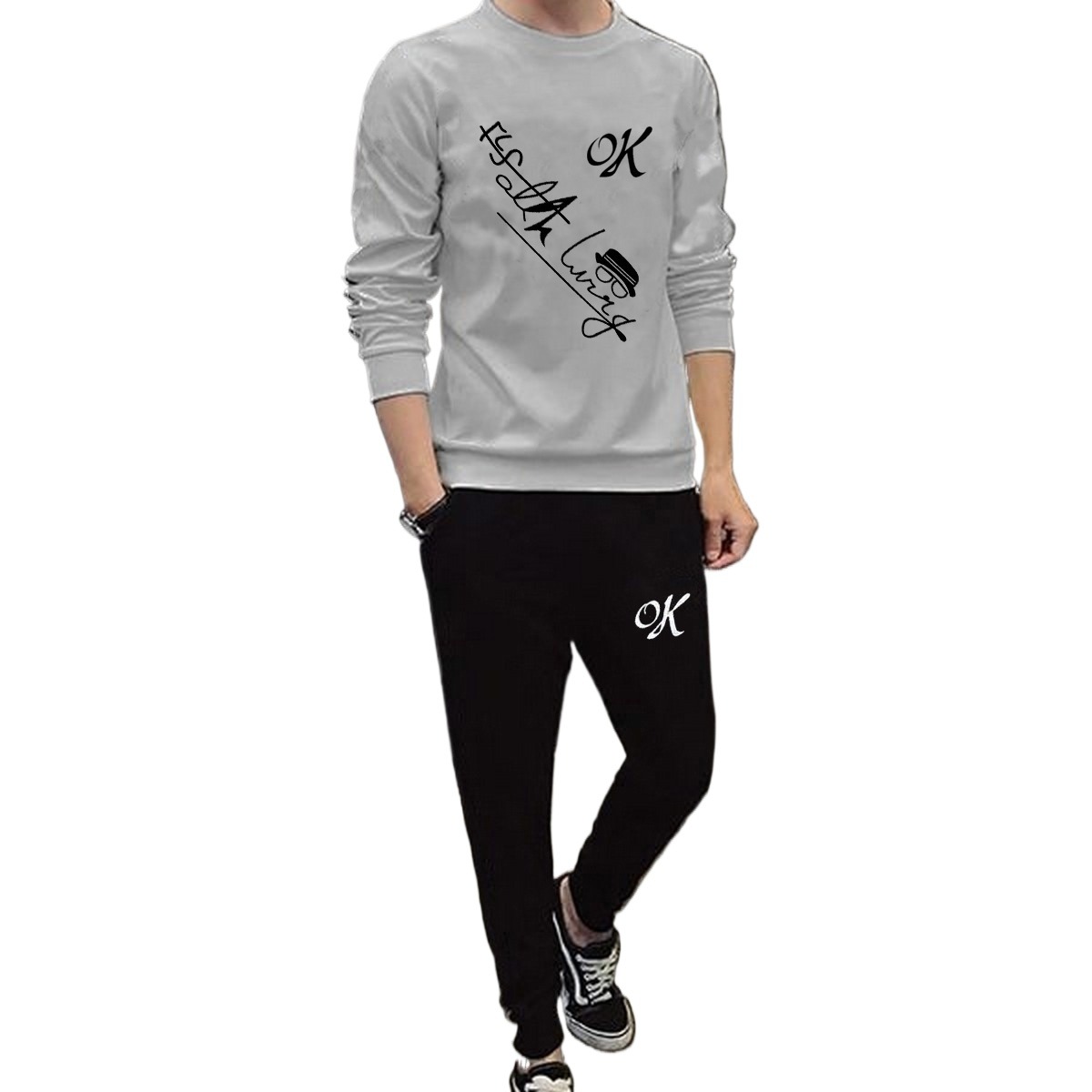 Summer Printed Tracksuit For Men & Boys - Soft & Comfortable Fabric T Shirt & Trouser Printed Tracksuit