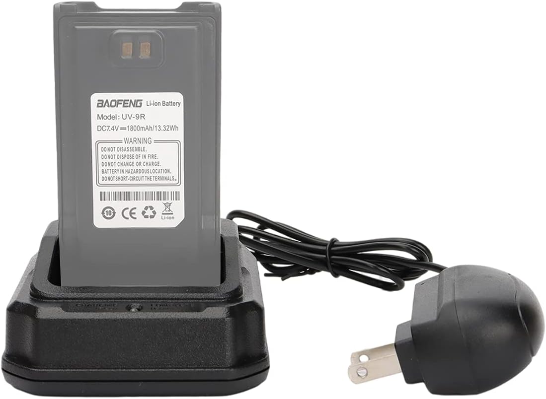Base Chargeur Batterie Talkie-walkie CHR-9700 – Compatible BF-9700, UV-5S, Etc. – 8,4V 400mA Avec Voyant