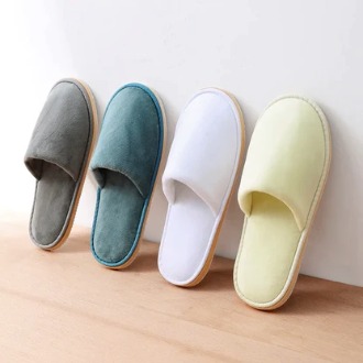 Premium Soft Cotton Slippers for Men & Women | Anti-Slip Comfortable Indoor Home Slippers | Multi-Color Warm Cozy Spa Slippers for All Seasons | Lightweight Unisex House Footwear
