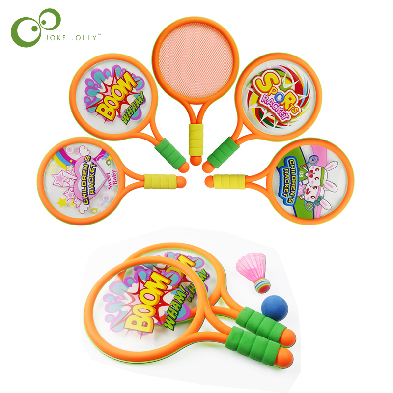 1Set Plastic Children Tennis Badminton Toys Outdoor Indoor Sports