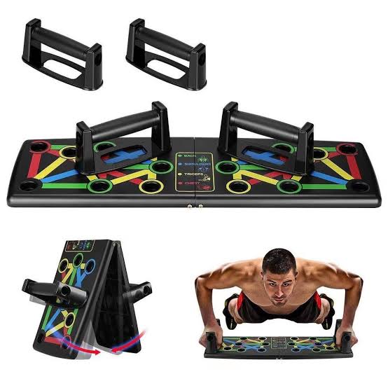 Foldable Power Pushup Board  9 in 1 System Push up Rack Board for Home Exercise & Fitness Workout