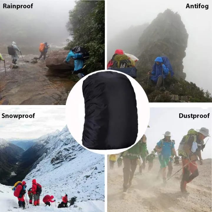 Lightweight Waterproof Backpack Cover Rain Dust Protector for Travel Hiking Trekking School Bag