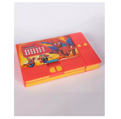 Spider Man Jumbo Pencil Box With Calculator