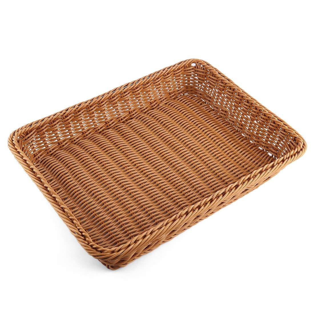 Food Serving Basket Handwoven Dustproof Cover Storage Container Fruit