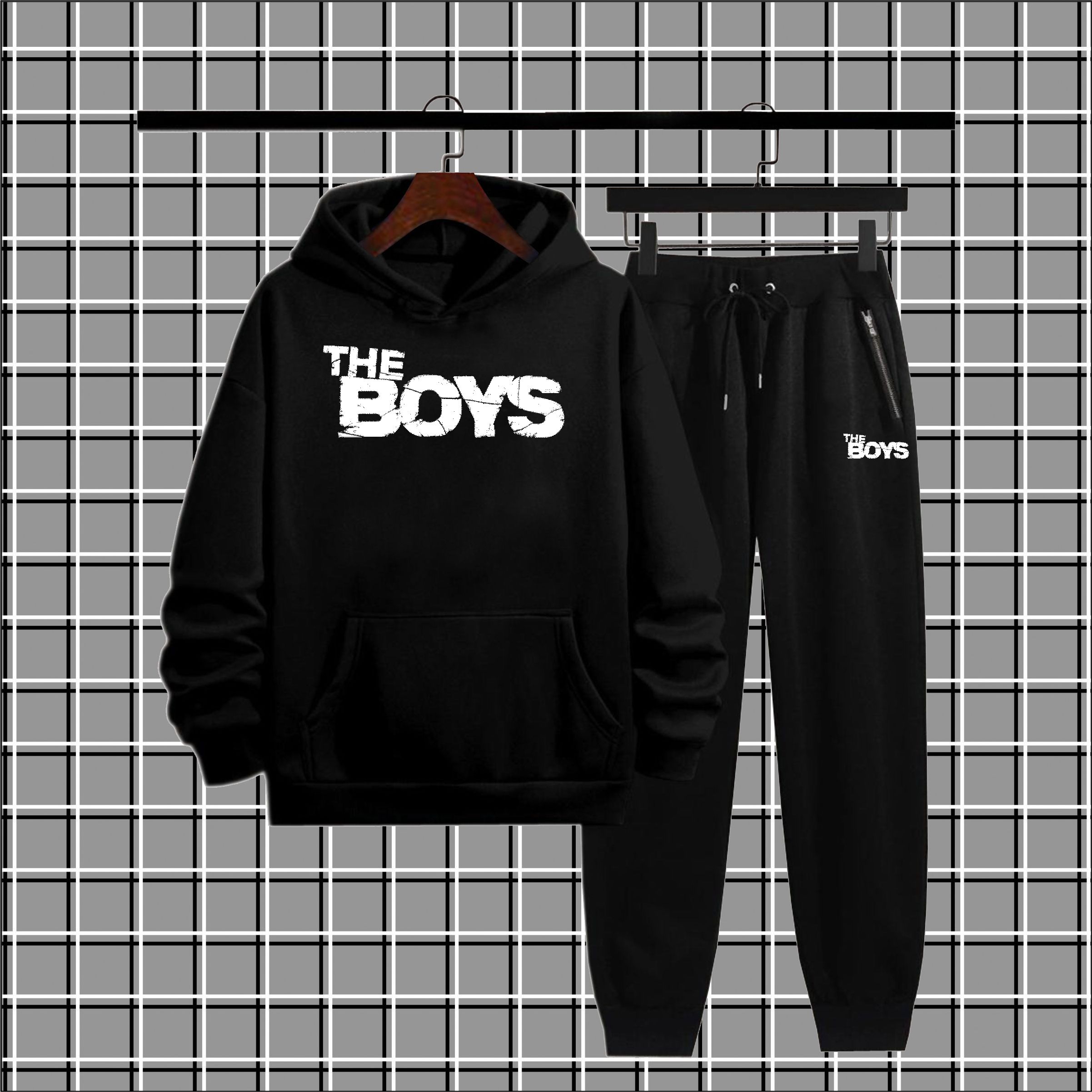 Black the boys Print Winter Track Suit Hoodie and Trouser recommended article of winter collection