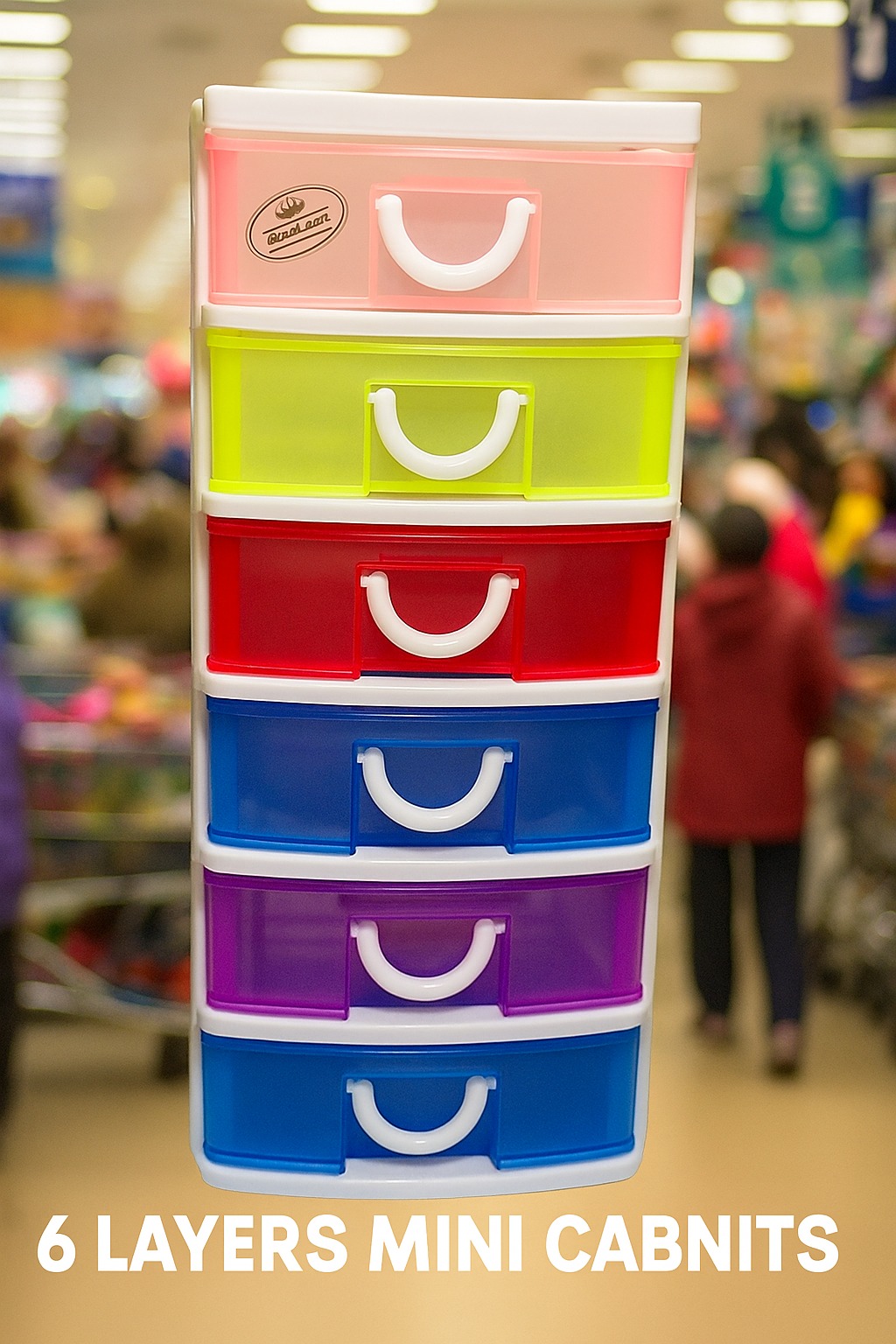 "Colorful 6-Layer Mini Drawer Organizer  Multipurpose Storage Cabinet for Home, Office & Accessories"