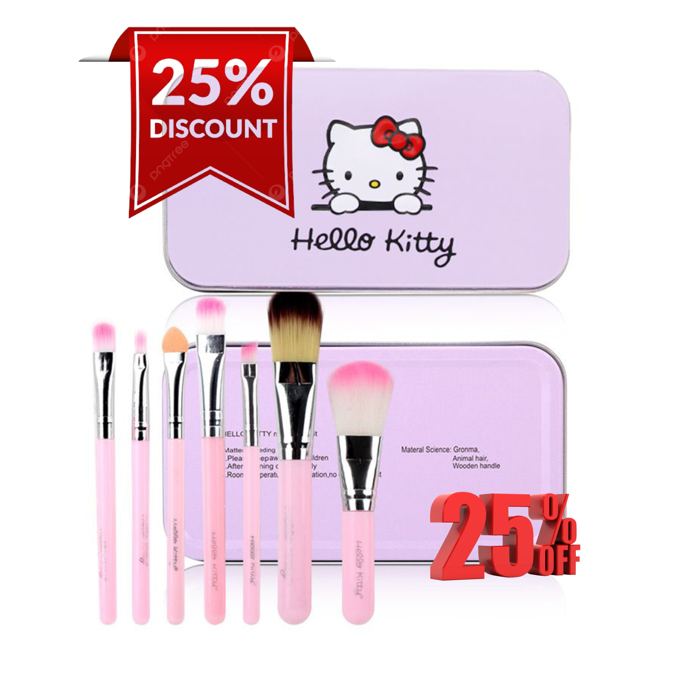 BH Makeup Brush Hello kitty pack of 7 brush Makeup Tools