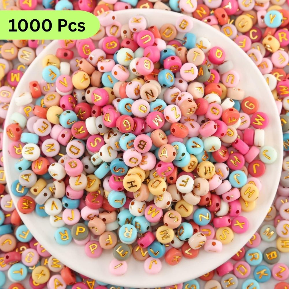 26/50/100/150/500 letters jewelry making alphabets Mix alphabets round beads ideal for arts and crafts jewelry making and bracelets jewelry making accessories jewelry making kit Alphabet Beads Flat Round White Letter Beads By - SAMS Collection